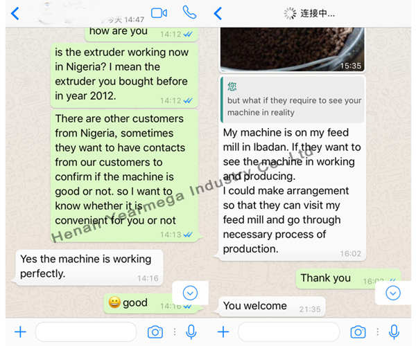 Feedback from customers